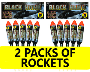 2 Packs Black Hawk Rockets By Black Cat